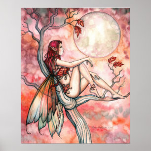 Autumn Fairy Moon Poster by Molly Harrison