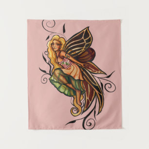 Autumn Fairy Nature Art Fairies fall Tapestry