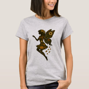 Autumn Fairy T-Shirt – Floral Fairycore Pumpkin 