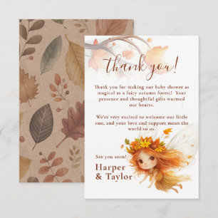 Autumn Fairy Woodland  Thank You Card