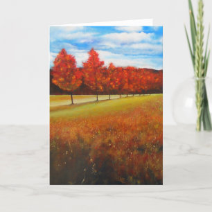 Autumn Fall Acrylic Painting Art   Greeting Cards
