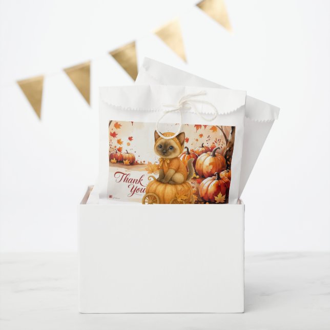 Autumn Fall Baby Shower for Cat lovers  Favour Bag (Party)