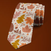 Autumn Fall Botanical Floral Leaves Pattern