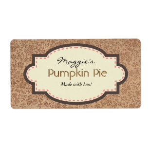 Autumn Fall Brown Floral Baking Labels
