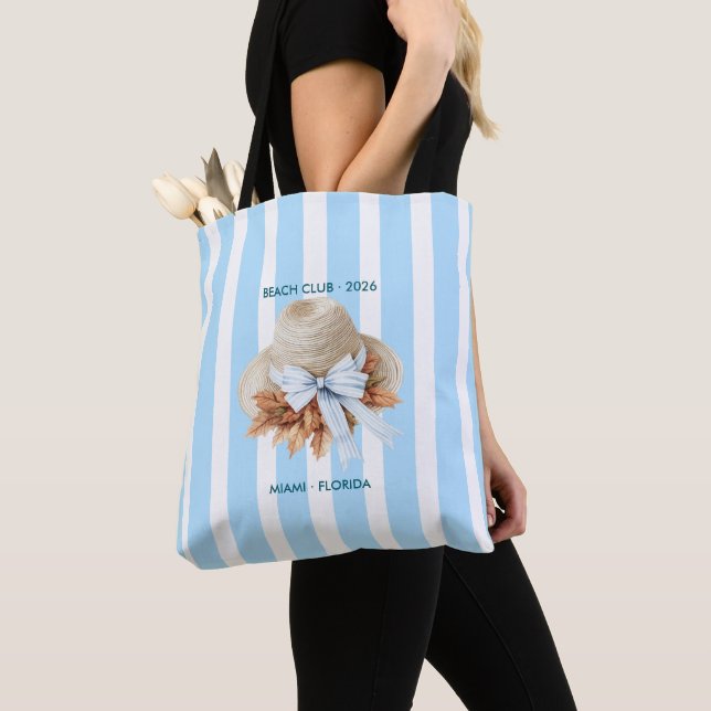 Autumn - Fall Coastal Chic Beach Club Tote Bag (Close Up)