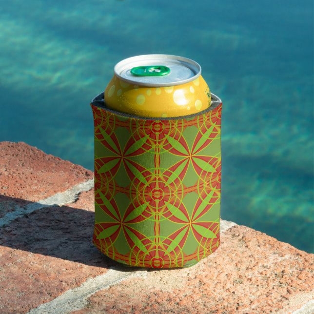 Autumn Fall Colours Abstract Geometric Design Can Cooler (In Situ Pool)