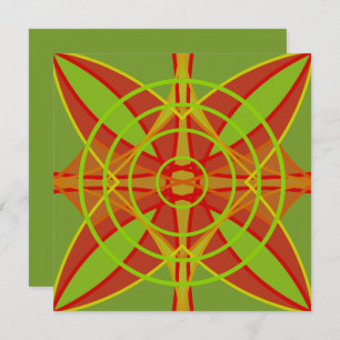 Autumn Fall Colours Abstract Geometric Design Card