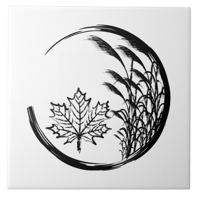 Autumn / Fall Crest Ceramic Tile (Front)