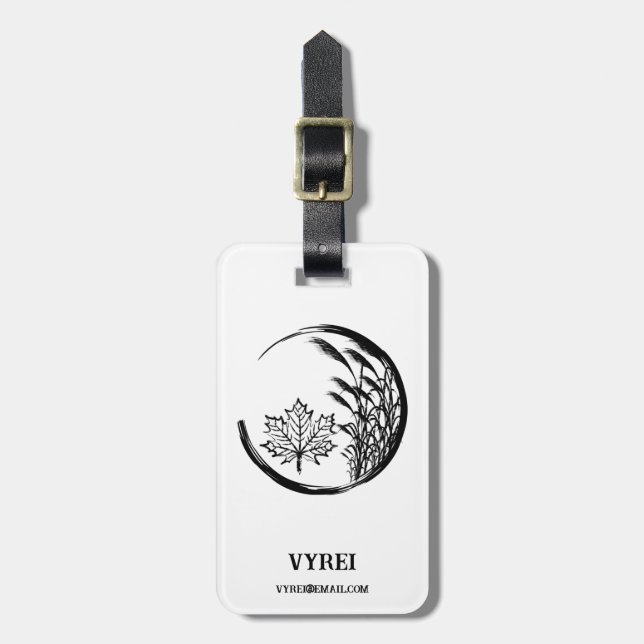 Autumn / Fall Crest Luggage Tag (Front Vertical)