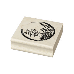 Autumn / Fall Crest Rubber Stamp