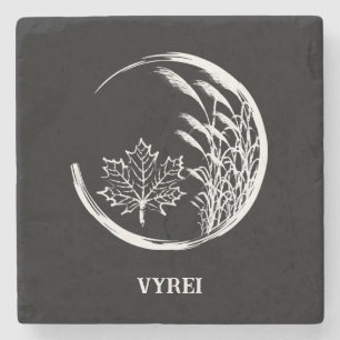 Autumn / Fall Crest Stone Coaster