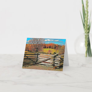 Autumn, Fall Farm Scenery Note Card