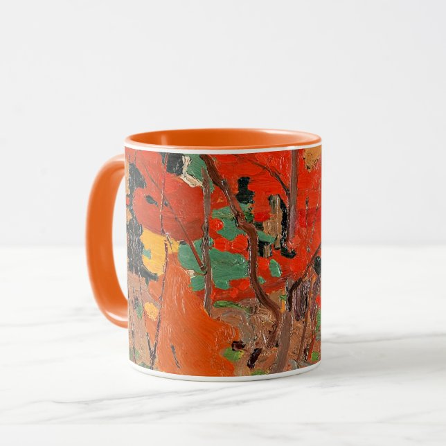 Autumn-Fall, fine art by Tom Thomson, Mug (Front Left)
