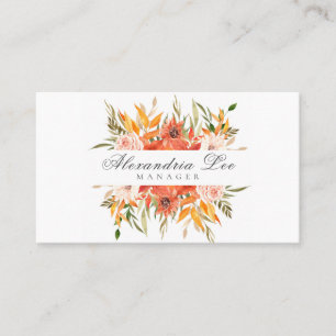 Autumn Fall Floral Business Card