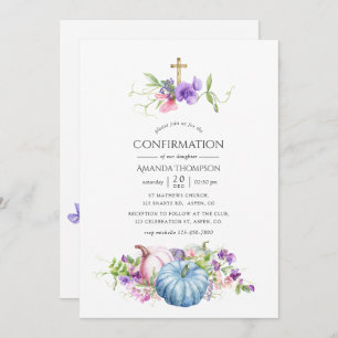Autumn - Fall Floral Confirmation Invitation
