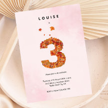 Autumn Fall Floral Garden 3rd Birthday Aesthetic