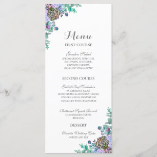 Autumn Fall Floral Pumpkin Wedding Menu