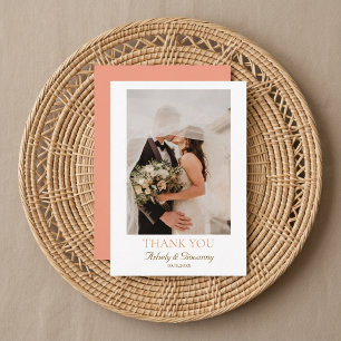 Autumn Fall Floral Rustic Watercolor Wedding Thank You Card