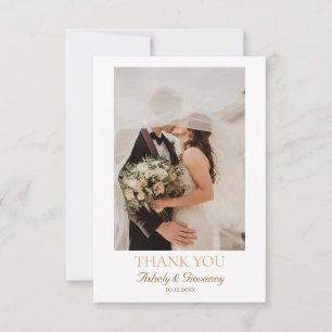 Autumn Fall Floral Rustic Watercolor Wedding Thank You Card