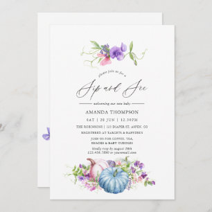 Autumn - Fall Floral Sip and See Invitation