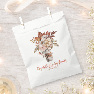 Autumn Fall Floral Terracotta Wedding Favour Bag