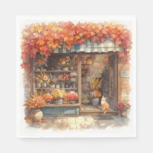 Autumn Fall Florist Shop Napkin