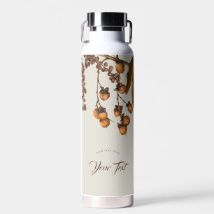 Autumn Fall Foliage Leaves Custom Text Water Bottle