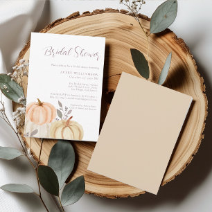 Autumn Fall Foliage Pumpkin Bridal Shower Invitation