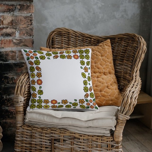 Autumn fall frame leaves cushion (Creator Uploaded)