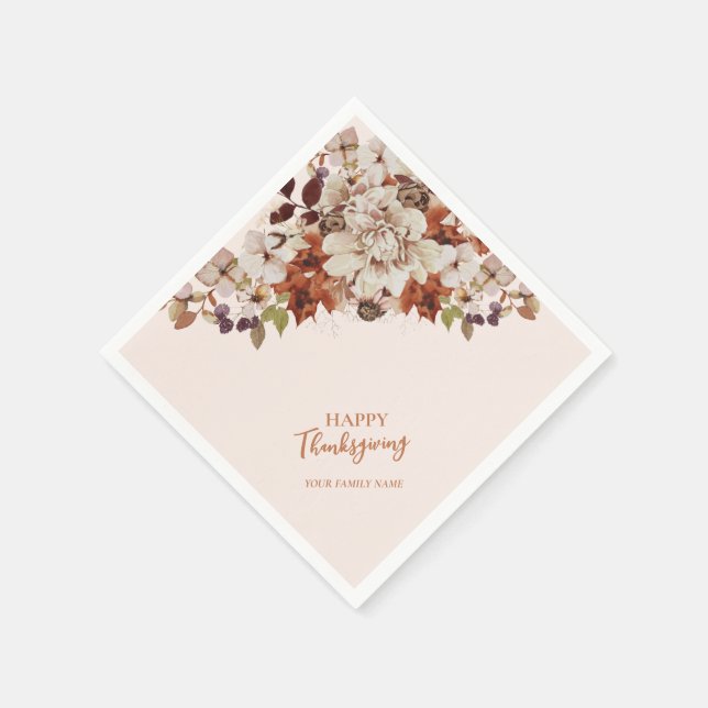 Autumn/Fall  Friends giving /Thanks giving Dinner Napkin (Corner)