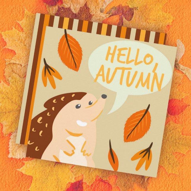 Autumn Fall Greeting Flat Card (Creator Uploaded)
