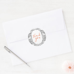 Autumn Fall Halloween Baby Shower Thank You Classic Round Sticker