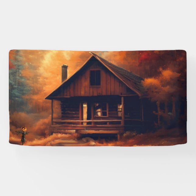 Autumn/Fall/Halloween/rustic painting Banner (Horizontal)