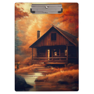 Autumn/Fall/Halloween/rustic painting Clipboard