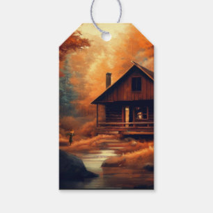 Autumn/Fall/Halloween/rustic painting Gift Tags