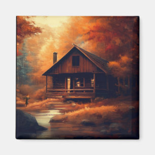 Autumn/Fall/Halloween/rustic painting Magnet