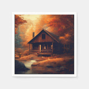 Autumn/Fall/Halloween/rustic painting Napkin