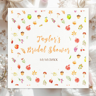 Autumn Fall Harvest Bridal Shower Napkin