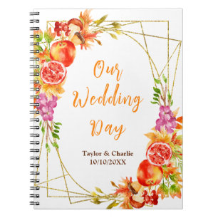 Autumn Fall Harvest Wedding Planner Notebook