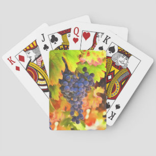 Autumn Fall Harvest Wine Country Vineyard Playing Cards