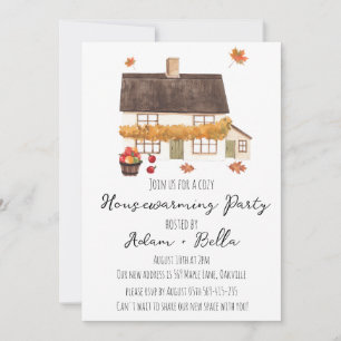 autumn fall housewarming invitations