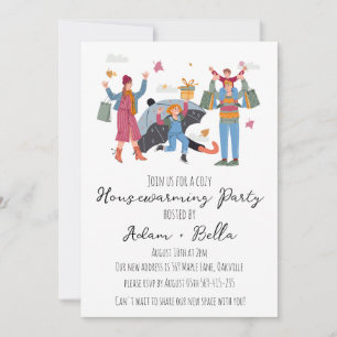 autumn fall housewarming invitations