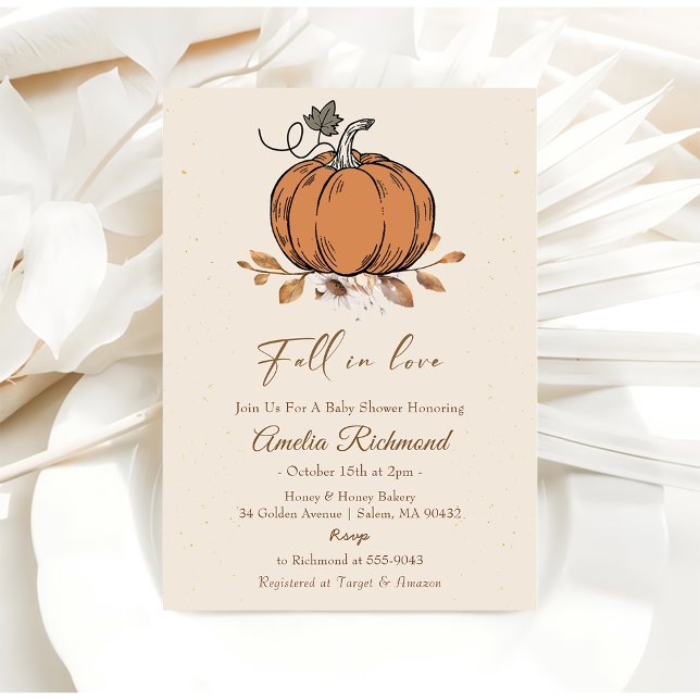 Autumn Fall In Love Baby Shower  Invitation (Creator Uploaded)