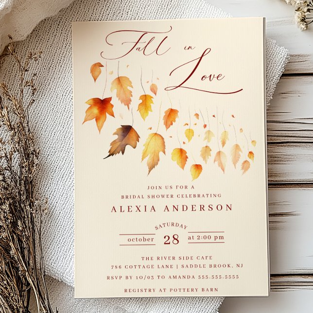 Autumn Fall In Love  Bridal Shower  Invitation (Creator Uploaded)