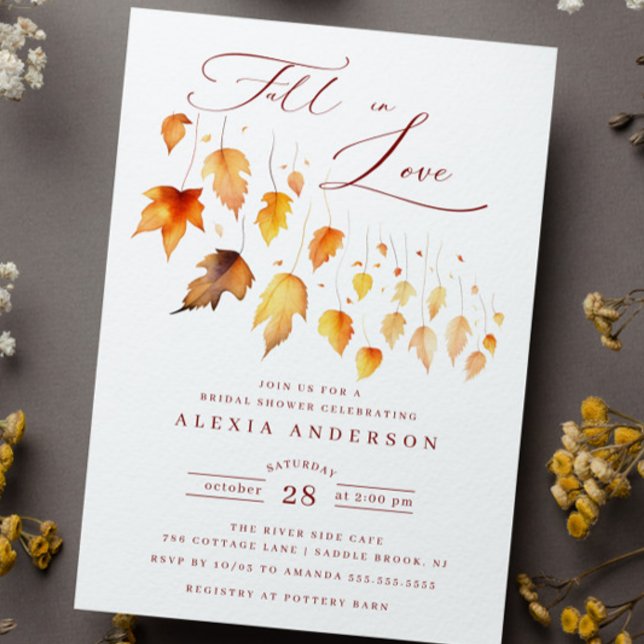 Autumn Fall In Love  Bridal Shower  Invitation (Creator Uploaded)