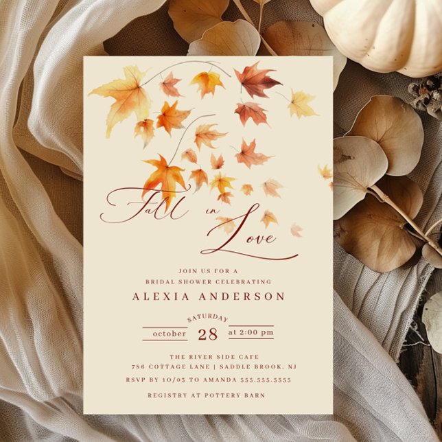 Autumn Fall In Love  Bridal Shower  Invitation (Creator Uploaded)