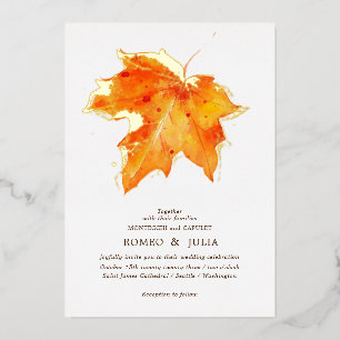 Autumn Fall in Love Front and Back Wedding