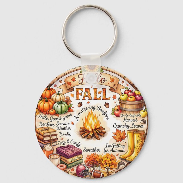 Autumn/Fall Key Ring (Back)