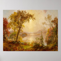 Autumn Fall Landscape Painting Printed