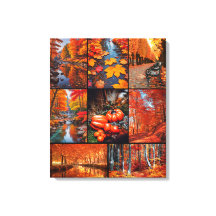 Autumn Fall Landscape Photo Collage Art